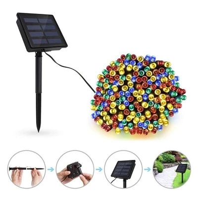 Solar karácsonyi string fény