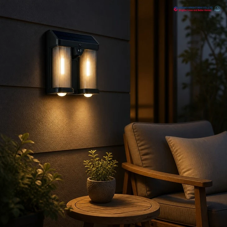 Warm White Solar Wall Lantern